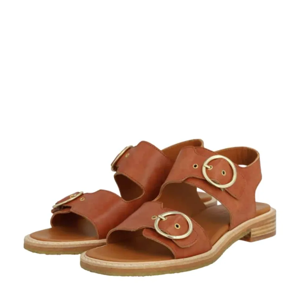 Angulus Sandal Dame Brun