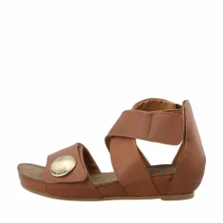 Outlet Cashott Casava High Cut Sandal Dame Brun