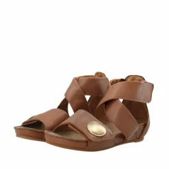 Outlet Cashott Casava High Cut Sandal Dame Brun