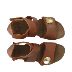 Outlet Cashott Casava High Cut Sandal Dame Brun