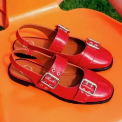 Online Cashott Casdiana Mary Jane Ballerinasko Dame Rød