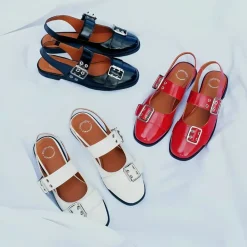 Online Cashott Casdiana Mary Jane Ballerinasko Dame Rød