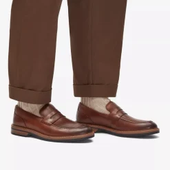 Clearance Clarks Aldwin Step Loafers Herre Brun