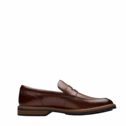 Clearance Clarks Aldwin Step Loafers Herre Brun