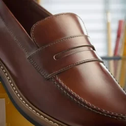 Clearance Clarks Aldwin Step Loafers Herre Brun