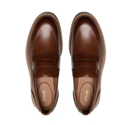 Clearance Clarks Aldwin Step Loafers Herre Brun