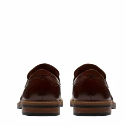 Clearance Clarks Aldwin Step Loafers Herre Brun