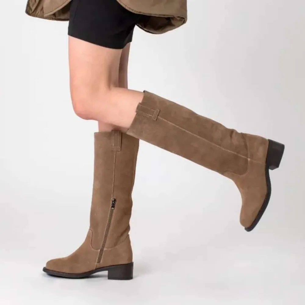 New Duffy Mareneve Quattro Lang Støvle Dame Beige