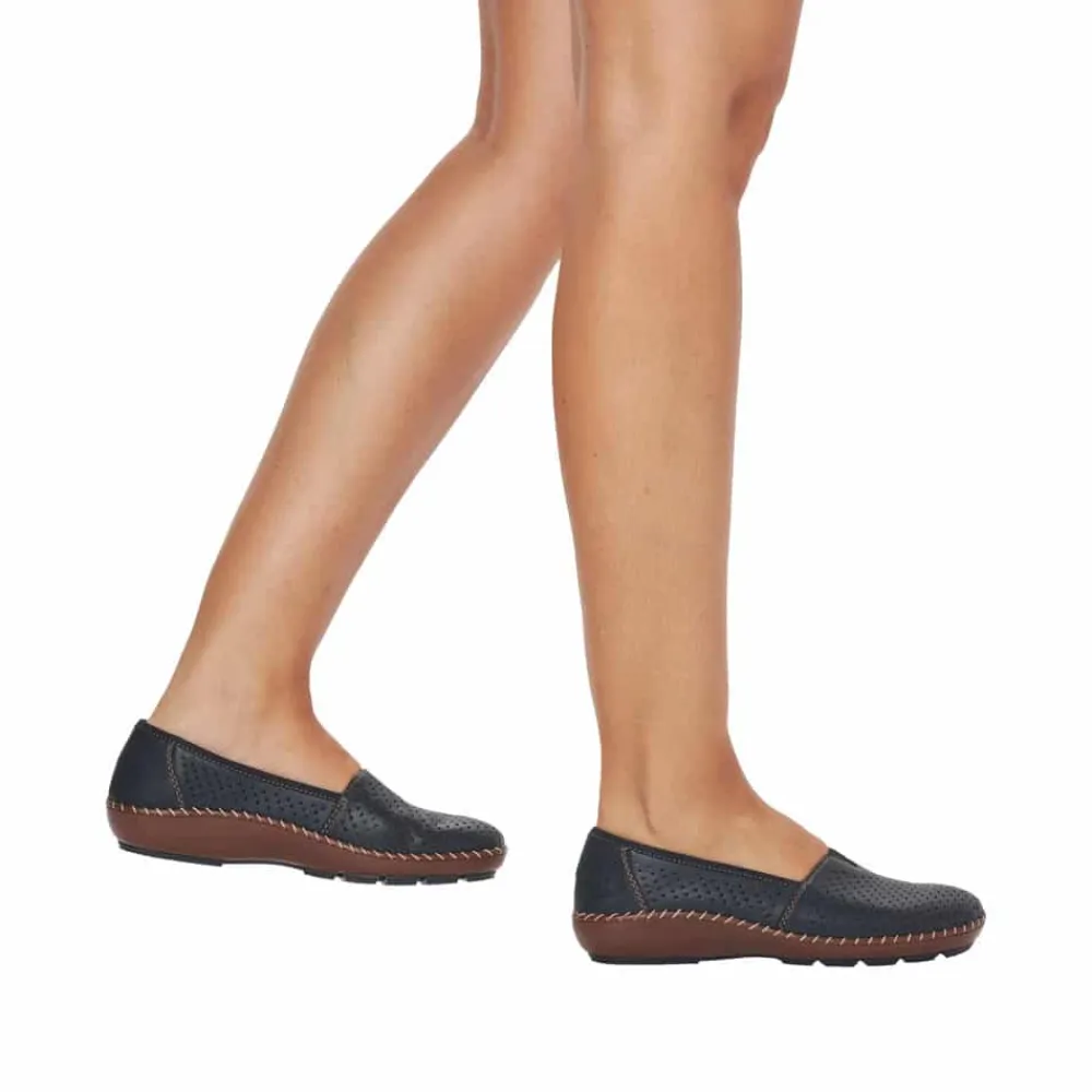 New Rieker Ballerinasko Dame Sort