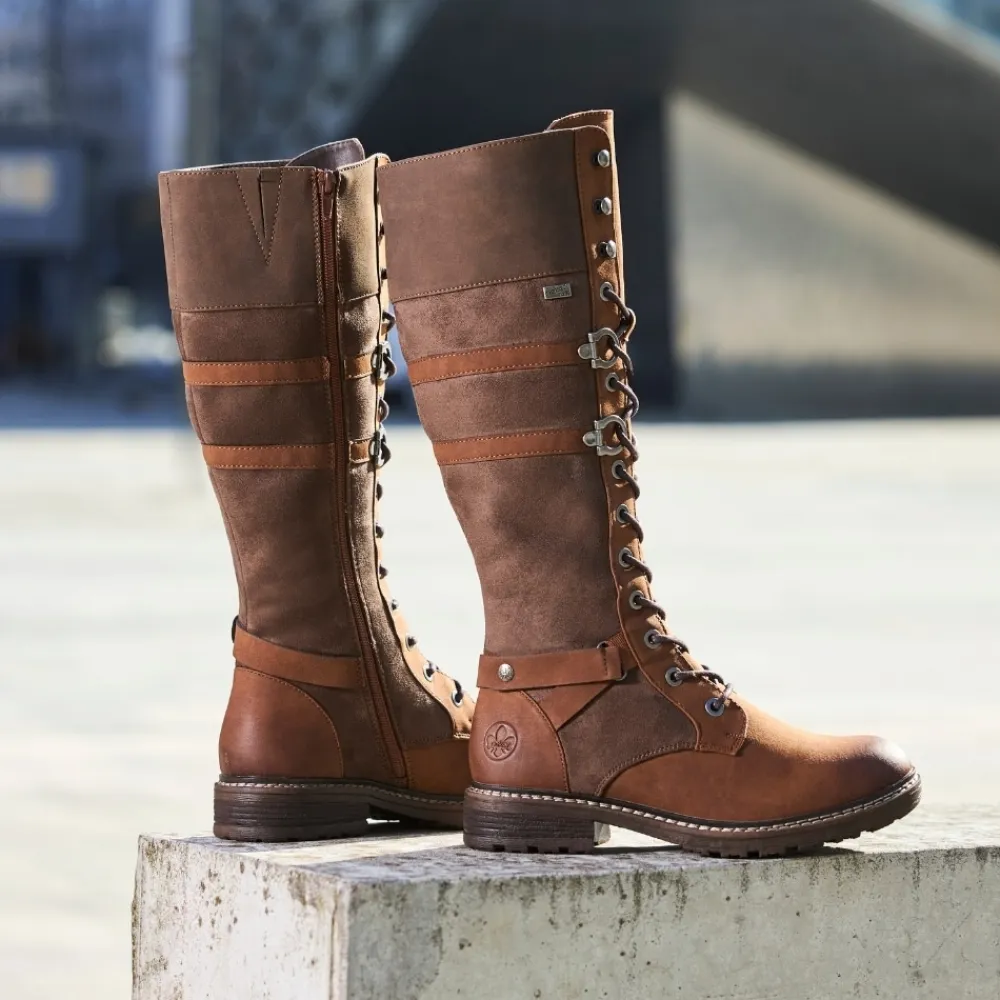 Clearance Rieker Lang Støvle Dame Brun