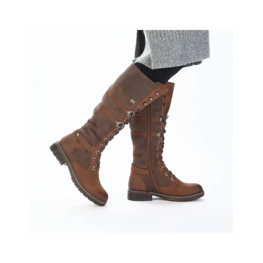 Clearance Rieker Lang Støvle Dame Brun