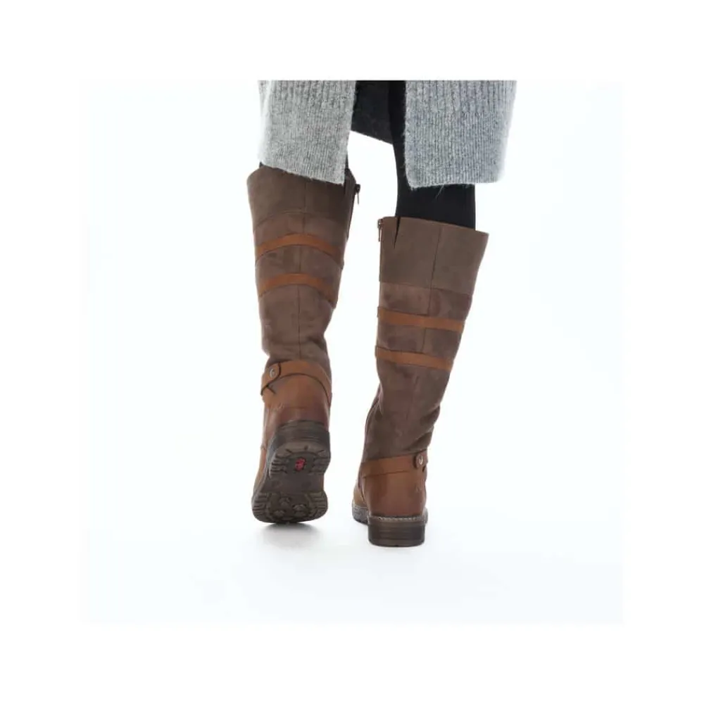 Clearance Rieker Lang Støvle Dame Brun