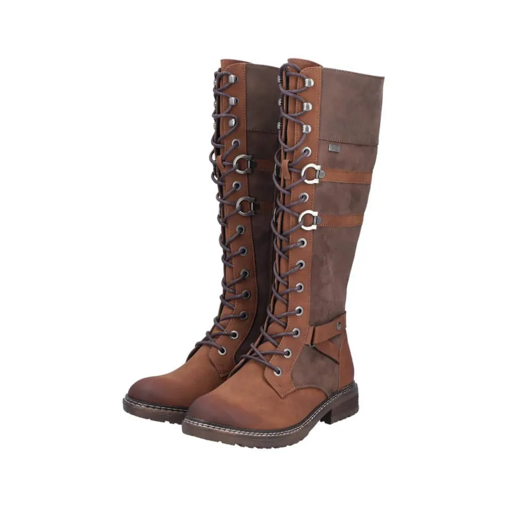 Clearance Rieker Lang Støvle Dame Brun