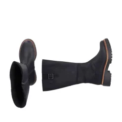 New Rieker Lang Støvle Dame Sort