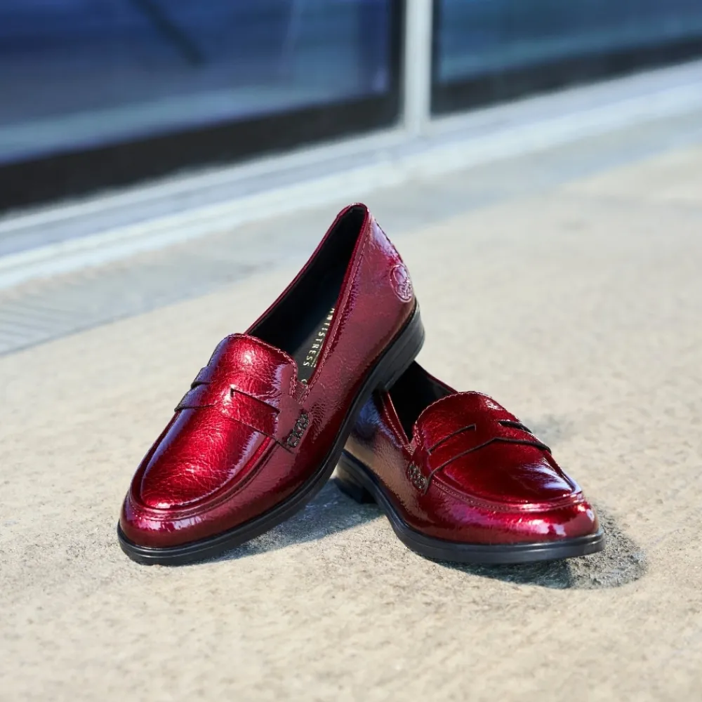 Outlet Rieker Loafers Dame Rød