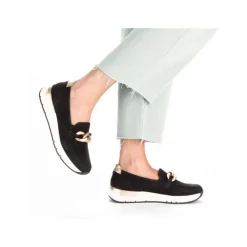 Online Rieker Loafers Dame Sort