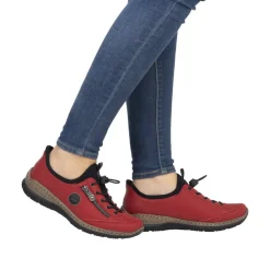 Best Rieker Ready 2 Go Sneakers Dame Rød