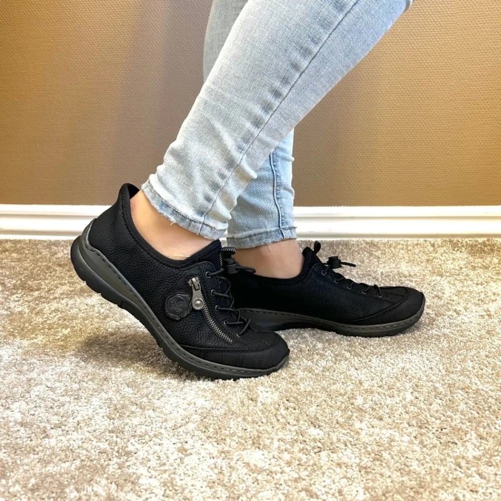 New Rieker Ready 2 Go Sneakers Dame Sort