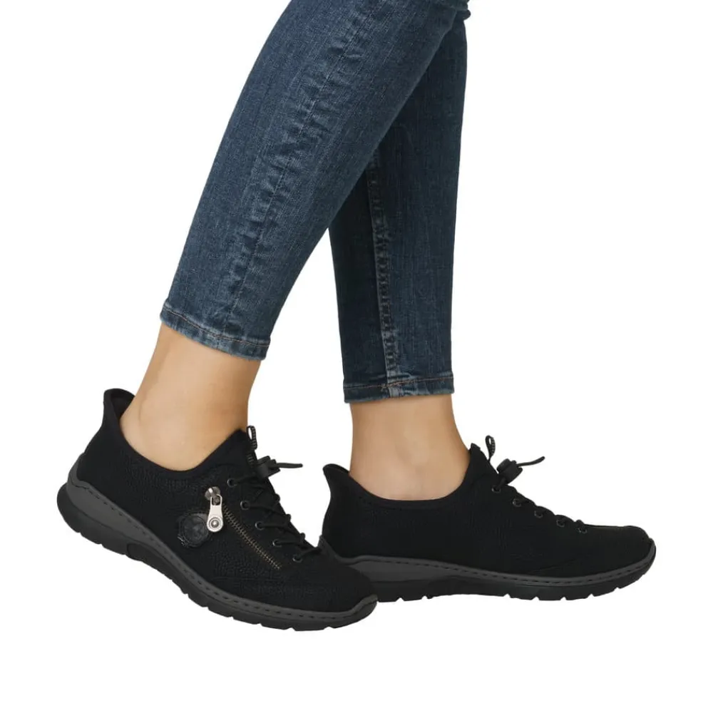 New Rieker Ready 2 Go Sneakers Dame Sort