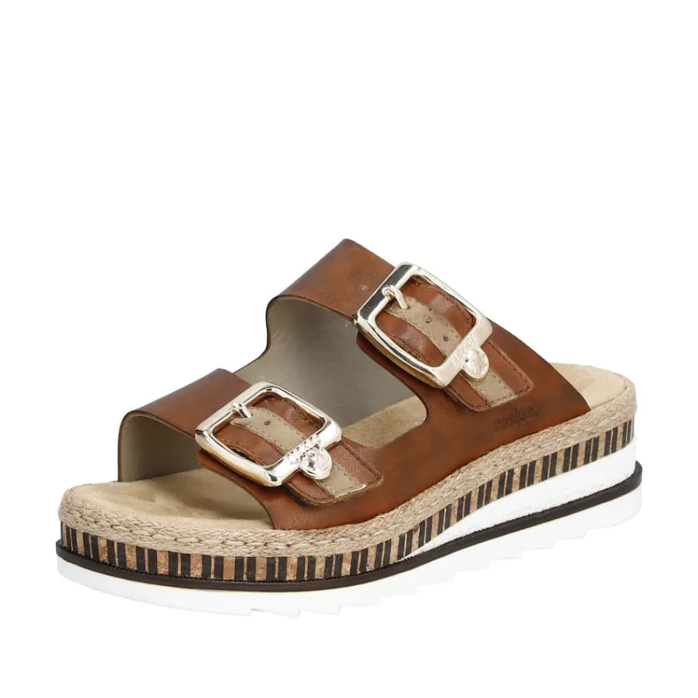 Online Rieker Sandal Dame Brun