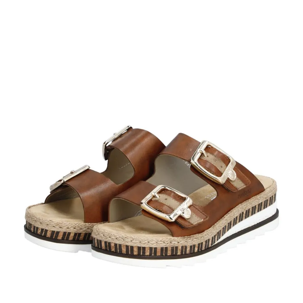 Online Rieker Sandal Dame Brun