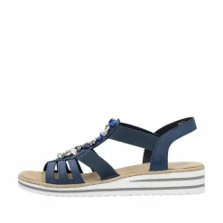 Online Rieker Sandal Dame Blå