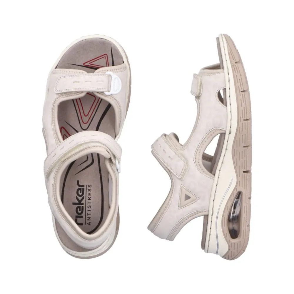 Best Rieker Sandal Dame Beige