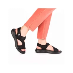 Outlet Rieker Sandal Dame Sort