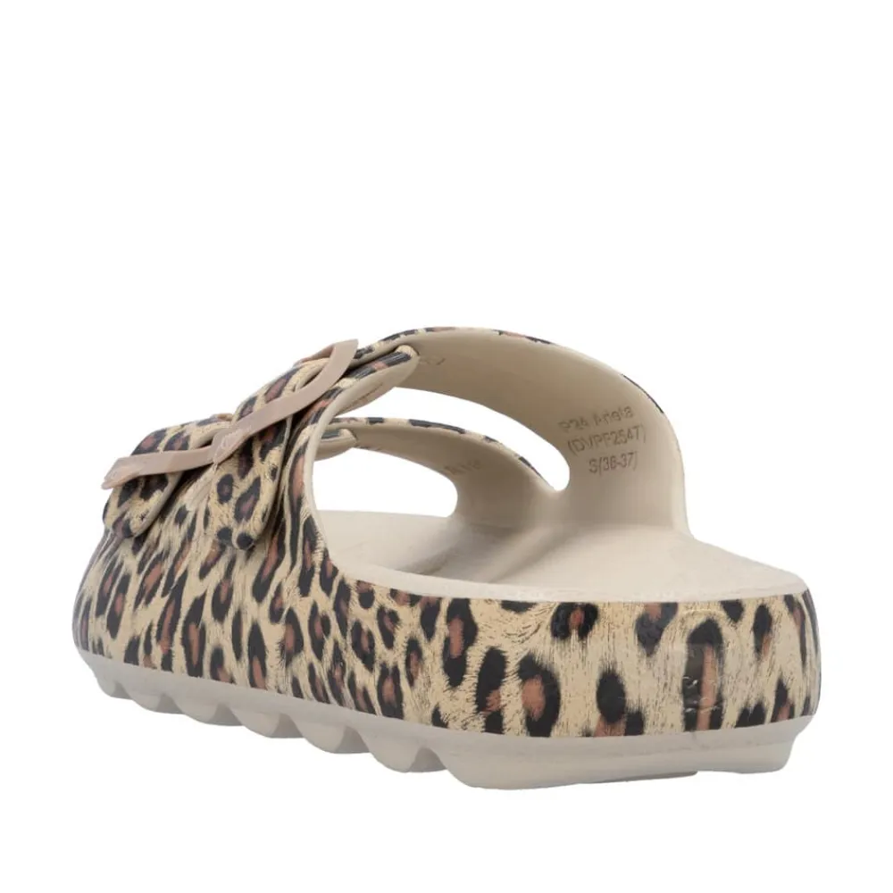 New Rieker Sandal Dame Leopard