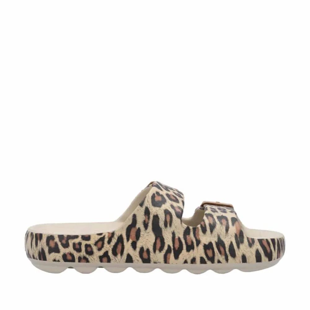 New Rieker Sandal Dame Leopard