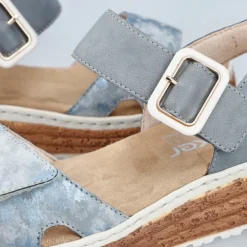 Outlet Rieker Sandal Dame Blå