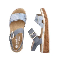 Outlet Rieker Sandal Dame Blå