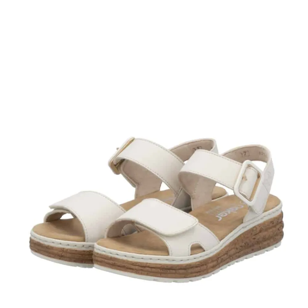 Hot Rieker Sandal Dame Beige