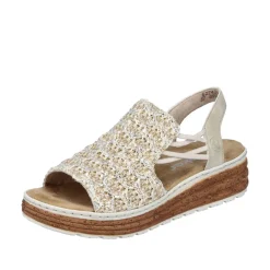 Clearance Rieker Sandal Dame Sølv