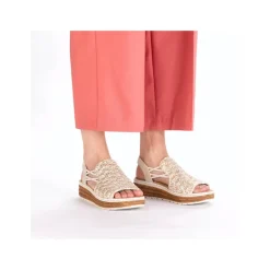 Clearance Rieker Sandal Dame Sølv