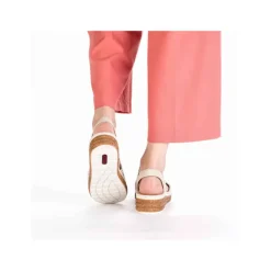 Clearance Rieker Sandal Dame Sølv