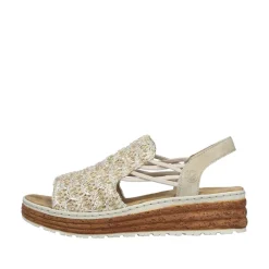 Clearance Rieker Sandal Dame Sølv
