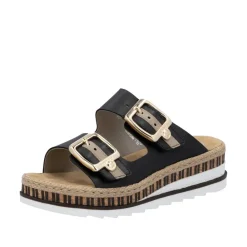 Outlet Rieker Sandal Dame Sort