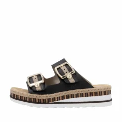 Outlet Rieker Sandal Dame Sort