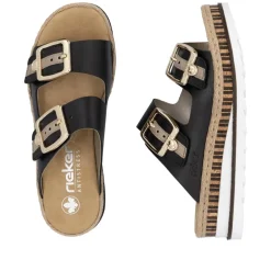 Outlet Rieker Sandal Dame Sort