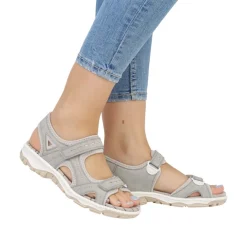 Discount Rieker Sandal Dame Grå