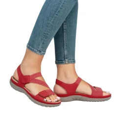 New Rieker Sandal Dame Rød