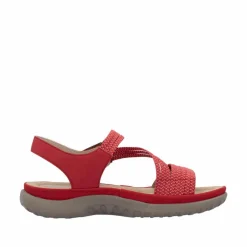 New Rieker Sandal Dame Rød