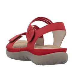 New Rieker Sandal Dame Rød