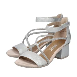 Outlet Rieker Sandal Dame Sølv