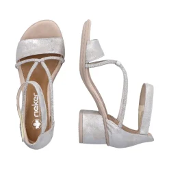 Outlet Rieker Sandal Dame Sølv