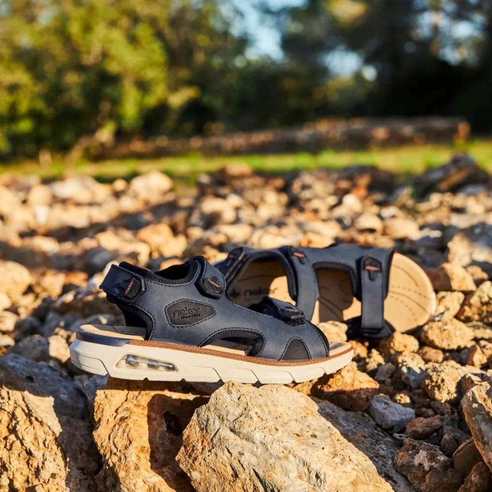 New Rieker Sandal Herre Blå