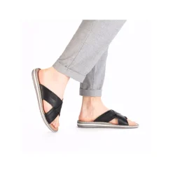 Sale Rieker Sandal Herre Sort
