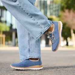 Sale Rieker Sneakers Dame Blå