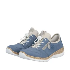Sale Rieker Sneakers Dame Blå